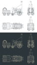 Robert Stephenson`s steam locomotive blueprints