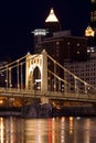 Roberto Clemente Bridge over Allegheny River, Pittsburgh, Pennsylvania Royalty Free Stock Photo