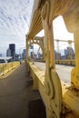 Yellow bridges over the Allegheny River in Pittsburgh, Pennsylvania Royalty Free Stock Photo