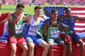 ROBERTO VILCHES from Mexico and ANTONIOS MERLOS from Greece wins high jump event on IAAF World U20 Championship Tampere, Finland