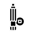 robertson screwdriver bit glyph icon vector illustration