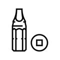 robertson screwdriver bit line icon vector illustration