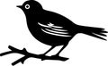 Robin bird - minimalist and simple silhouette - vector illustration Royalty Free Stock Photo