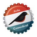 Robin bird. Vector illustration decorative design Royalty Free Stock Photo