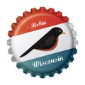 Robin bird. Vector illustration decorative design Royalty Free Stock Photo