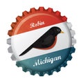 Robin bird. Vector illustration decorative design Royalty Free Stock Photo