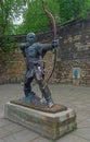 Robin Hood statue, Castle Place, Nottingham, Notts, Royalty Free Stock Photo