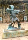 Robin Hood statue in Nottingham, UK Royalty Free Stock Photo