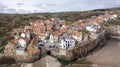 Robin Hoods Bay elevated view Royalty Free Stock Photo