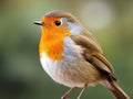 Ai Generated illustration Wildlife Concept of Robin isolated Royalty Free Stock Photo