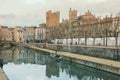 Robine canal. Narbonne. France Royalty Free Stock Photo