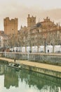 Robine canal. Narbonne. France Royalty Free Stock Photo