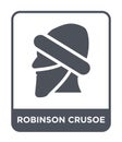 Robinson crusoe icon in trendy design style. robinson crusoe icon isolated on white background. robinson crusoe vector icon simple