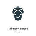 Robinson crusoe vector icon on white background. Flat vector robinson crusoe icon symbol sign from modern literature collection