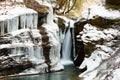 Robinson Falls - Long Exposure of Corkscrew Waterfall - Winter Scenery - Ohio