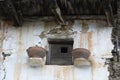 Robledillo de Gata detail typical stone houses in Extremadura, Spain