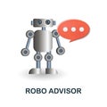 Robo Advisor icon. 3d illustration from fintech industry collection. Creative Robo Advisor 3d icon for web design