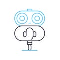 robo advisor line icon, outline symbol, vector illustration, concept sign