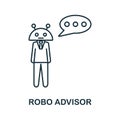 Robo Advisor line icon. Monochrome simple Robo Advisor outline icon for templates, web design and infographics