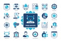 Robo Advisor solid icon set