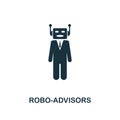 Robo-Advisors icon. Monochrome style design from fintech icon collection. UI and UX. Pixel perfect robo-advisors icon. For web des