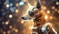 robo dog with effective bokeh