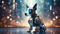 robo dog with effective bokeh