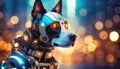 robo dog with effective bokeh