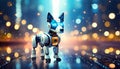 robo dog with effective bokeh