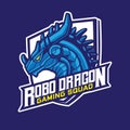 Robo Dragon E Sport Gaming Logo Design Royalty Free Stock Photo