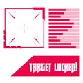 Robo eye icon. Robot target lock. Vector illustration