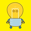 Children`s toy robot lamp character