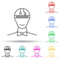 Robot advisor bot concept line multi color set icon. Simple thin line, outline of robo icons for ui and ux, website or mobile Royalty Free Stock Photo
