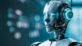 Robot AI artificial intelligence for automation process technology Royalty Free Stock Photo