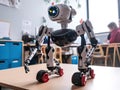 Robot AI assists teacher in interactive classroom