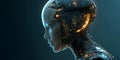 Robot AI Cybernetic Humanoid with Quantum Technology and Sleek Design