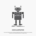robot, Android, artificial, bot, technology Icon. glyph vector gray symbol for UI and UX, website or mobile application Royalty Free Stock Photo