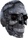 Robot Android Cyborg Head Isolated