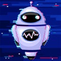 Robot Android Glitch Effect Distorted Royalty Free Stock Photo