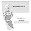 Robot arm, captcha, neural network,white background