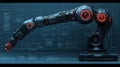 Robot arm and communication network concept. Industrial technology. INDUSTRY4.0 Royalty Free Stock Photo