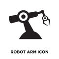 Robot arm icon vector isolated on white background, logo concept Royalty Free Stock Photo