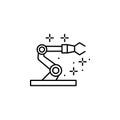 Robot arm, manipulator icon. Element of Robotic icon