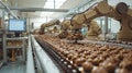 Robot arms on automated production lines Royalty Free Stock Photo