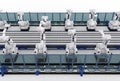Robot arms with conveyor line