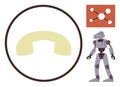 Futuristic Communication Concept with Robot, Network Node, and Call Symbol Royalty Free Stock Photo