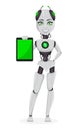 Robot with artificial intelligence, female bot Royalty Free Stock Photo