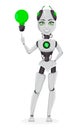 Robot with artificial intelligence, female bot Royalty Free Stock Photo