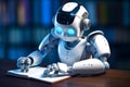 Robot Artificial Intelligence for student homework. Education, Future concept. Generative Ai content