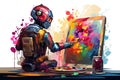 robot artist paint picture digital technology